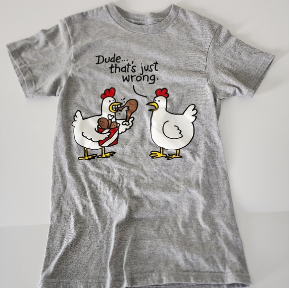 Men's Urban Pipeline "Dude That's just wrong" Chicken Tee Shirt - Picture 1 of 11